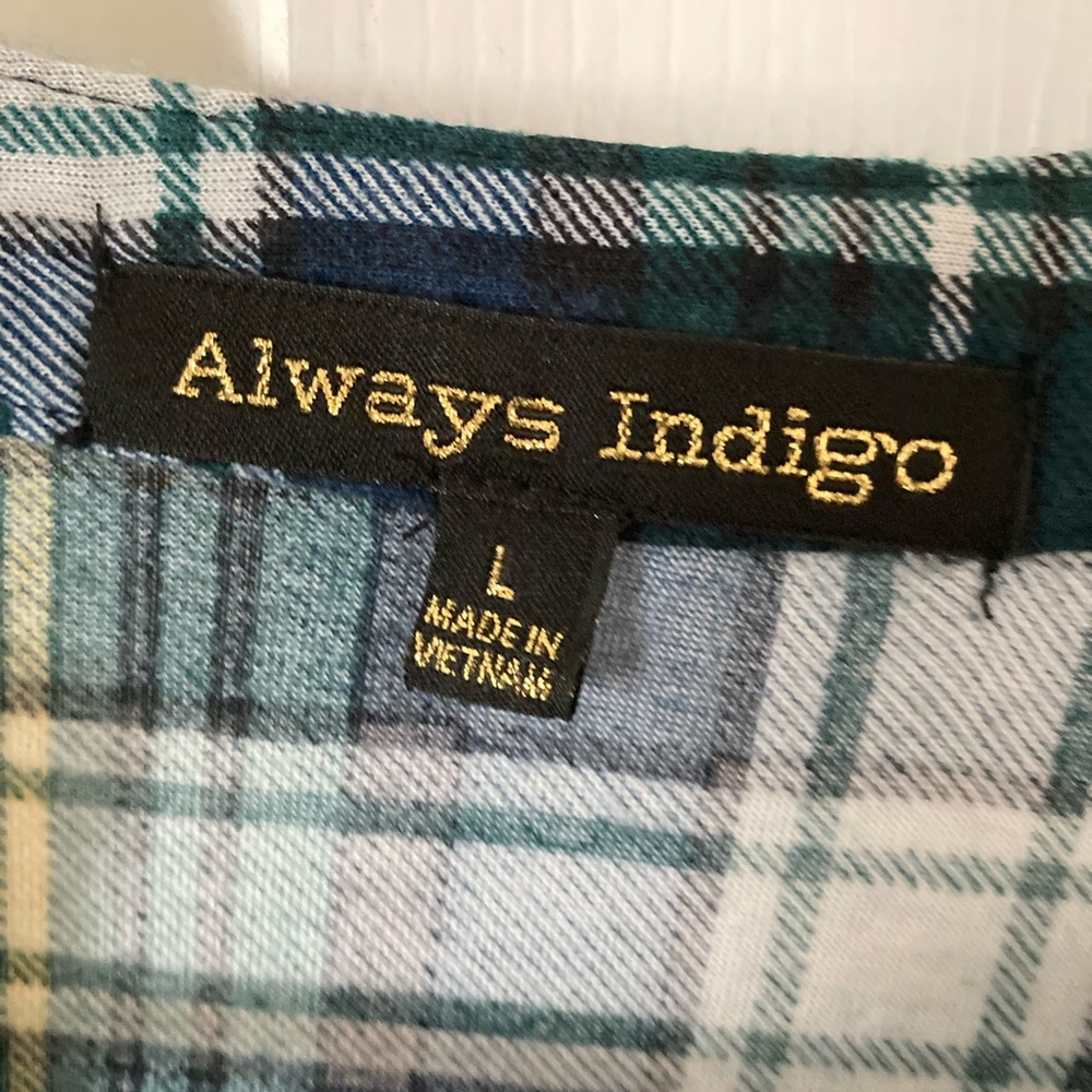 Always Indigo Plaid Shirt - Picture 11 of 11